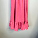 J.Crew  Drapery Spaghetti-Strap Dress Size 4 Bright Pink G2885 Ruffle Feminine Photo 6