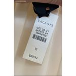 Talbots Warm Beige Women's Light Comfy Silk Tank Top Pleat Tie Decor - Size 12 Photo 3