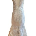 Endless Rose All Over Eyelet Mermaid Dress Floral Open Back V Neck Wedding NWT Photo 1