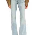 The MANNEI Low Rise Distressed Frayed Wide Leg Jeans
FR 40 Button Fly Blue Size 28 Photo 4