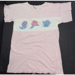 Vintage 90S/Y2K CottageCore Striped Floral Grandma Shirt Size Large Photo 7