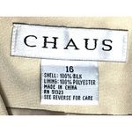 Chaus Silk Jacket Size 16 Vintage Y2K Sand Neutral Short Sleeve Blazer City Chic Photo 6