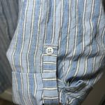 J Jill‎ Love Linen XL Blue White Striped Button Front Midi Shirt Dress J. Jill Photo 2