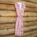 Kate Spade  Silk Print Ruffle Wrap Dress Photo 3