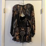 Free People Seven Wonders mini dress in black combo size S open back Photo 8