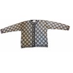 VTG Alpaca Imports Hand Knit Cardigan Sweater Alpaca Wool Snowflake Festive Black Size L Photo 9