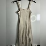 Club Monaco  Cream Midi Dress with Button Detail Photo 2