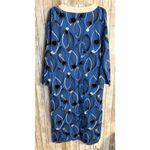 Frances Valentine Blue Black Oyster KITTA Cotton Kaftan Size Medium NWT Photo 5