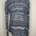 Free People Striped Knit Crochet Sweater Cardigan Photo 8