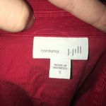J Jill corduroy button down flowy colorful business casual blouse Red Photo 3