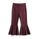 Free People  Mari Ponte Striped Stretch Bell Bottom Flare Pants Womens Size 4 Photo 1