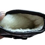 Brown Faux Leather Green Knit Accent Gloves Adjustable Strap FAux Fur Lined S/M Photo 6