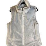 Weatherproof Quilted White Grey Faux Fur Reversible Vest Women's Size Large Photo 5