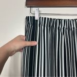 The Comfy  USA Pull on Pants Size Medium Wide Leg Striped Flowy Whimsigoth Black Photo 3