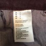 American Eagle  Women’s Hi-Rise Shortie Burgundy Purple Rolled Hem Denim Shorts Photo 7