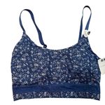 Lucky Brand NWT 1X Floral Comfort Bra Blue Stretch No Wire Boho Cottagecore Photo 0