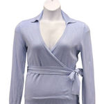 Ann Taylor  Faux Wrap Sweater‎ Blue Medium Photo 0