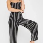 Ambiance Apparel Ambiance Black & White Spaghetti Strap Jumpsuit Photo 0