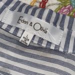 Eden & Olivia  women’s size large dark blue white hi low button front long sleeve Photo 8