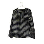 Harvé Benard Harve Bernard Navy Blue and Tan Women’s Blouse Size Large Photo 2