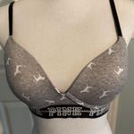 Victoria's Secret  Pink 32D Gray Wear-Everywhere T-Shirt Bra Underwire Lined Photo 0
