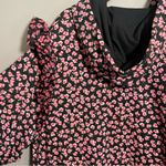 Sandy Liang  X Target Women's Floral print Ruffle Hooded Sweatshirt Photo 5