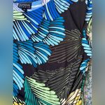 Y2K En Focus Studio gathered drop hem floral short sleeve dress, size 10 Black Photo 8