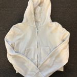 Brandy Melville White  Zip-Up Hoodie Photo 0