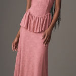 Anthropologie Mauve Peplum Dress Photo 0