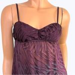 Victoria's Secret Victoria’s Secret Very Sexy Burnout Velvet Babydoll Camisole M Purple Silk Blend Photo 2