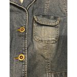 Coldwater Creek Denim blue blazer jacket 3 button closing by size Medium Photo 4