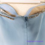 Monique Lhuillier ML Strapless Sweetheart Dress blue, size 4 Photo 12