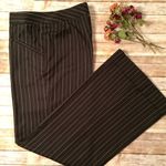 MAC & JAC Dress Pants Wide Leg Black Pinstripe Size 8 Photo 0