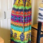Maxi tube colorful multicolor print Caribbean vacation summer dress (Size M) Size M Photo 2
