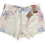 Levi's Levi’s 501 Pastel Tie-Dye High Rise Cutoff Jean Shorts Size 31 Photo 0