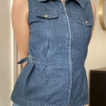American Vintage Vintage Denim Sleeveless Denim Zip Up Vest Size Medium Front Pockets Waist Coat Photo 0