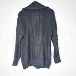 Skull Cashmere Cable Knit Shawl Collar Cardigan Sweater Women's Charcoal Gray S Photo 1