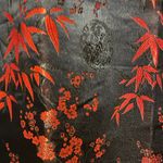 Traditional Chinese shiny silky asian dress splits side in black red 6 mandarin Photo 4