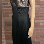 Allen B Allen Schwartz Formal Dress Black Blush Lace LowBack Size 8 Photo 2