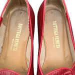 Bottega Veneta Made In Italy Red Leather Loafers Flats Tassle Shoes Size 37 (US Photo 2