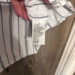 Kaari Blue Black and White Ruffled Sleeveless Off The Shoulder Blouse Size Large Photo 5