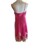 Victoria's Secret Victoria Secret Slip Mini Dress SZ Med Pink with White Lace Cami Nighty Party Photo 5