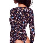 Free People Intimately Stars Long Sleeve Thong Bodysuit Jumpsuit Size Small Photo 3