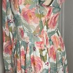 Modcloth Floral Midi Dress Size M Fit & Flare Short Sleeve Summer Garden Photo 4