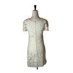 Sea New York Dress Women Size 4 Ivory Short Sleeve Battenburgh‎ Lace Shift Mini Photo 2