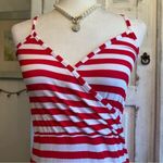 Boohoo  Red White Striped Bodycon Maxi Dress Nautical Coastal Summer Size 10 Photo 2