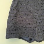 A New Day Navy Floral Lace Cut Out Size Zip Shorts - Size 4 Photo 1