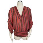 Tracy Reese New York Coral Stiped Lightweight Loose Knit Sweater Size S Photo 1