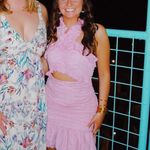 SheIn Pink Cutout Ruffle Mini Dress Photo 1