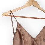 American Vintage Vintage Secret Treasures Light Brown Jacquard Wrap Tank Top M Photo 3